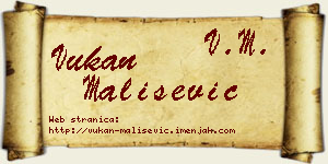 Vukan Mališević vizit kartica